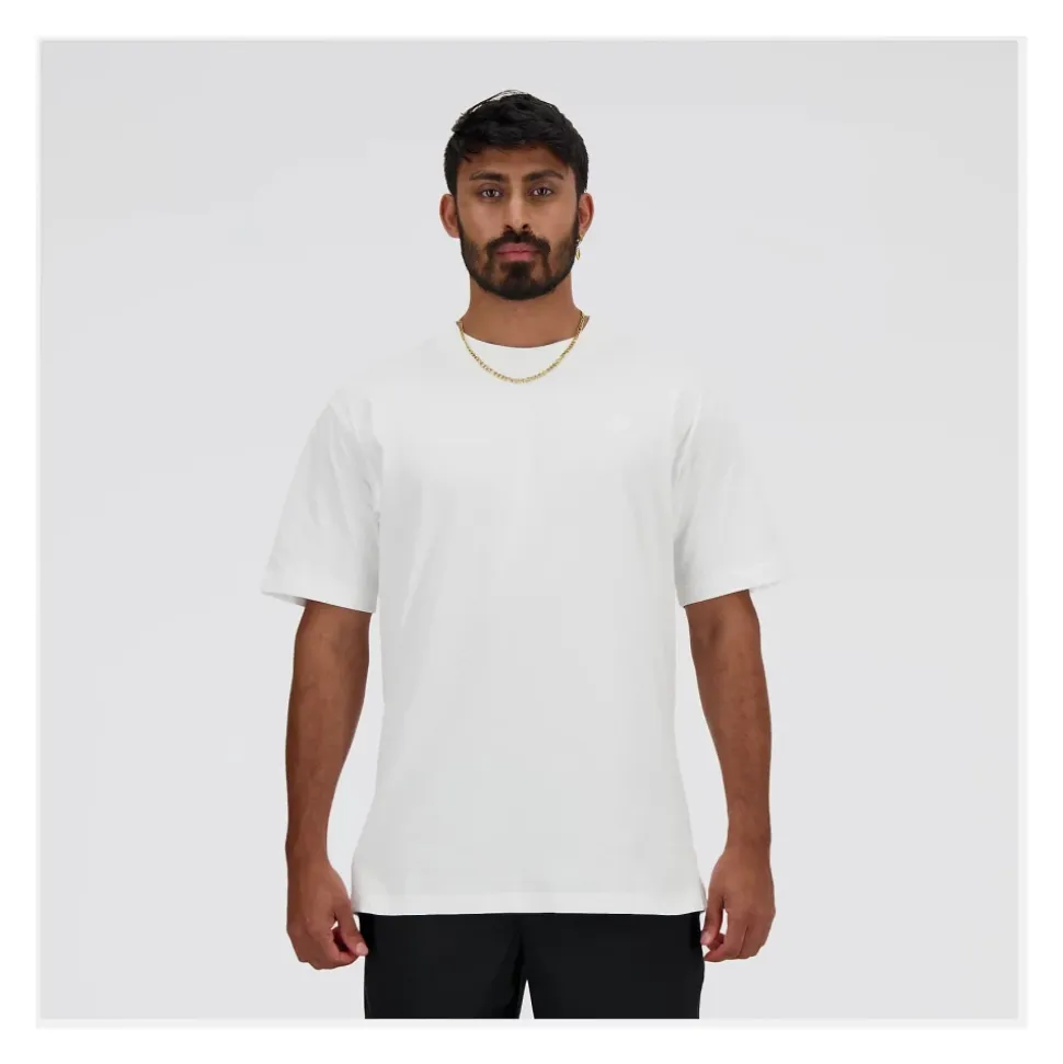 T-shirt New Balance in cotone con logo ricamato