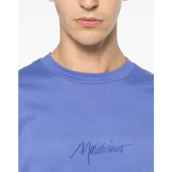 T-shirt con logo ricamato girocollo