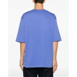T-shirt con logo ricamato girocollo