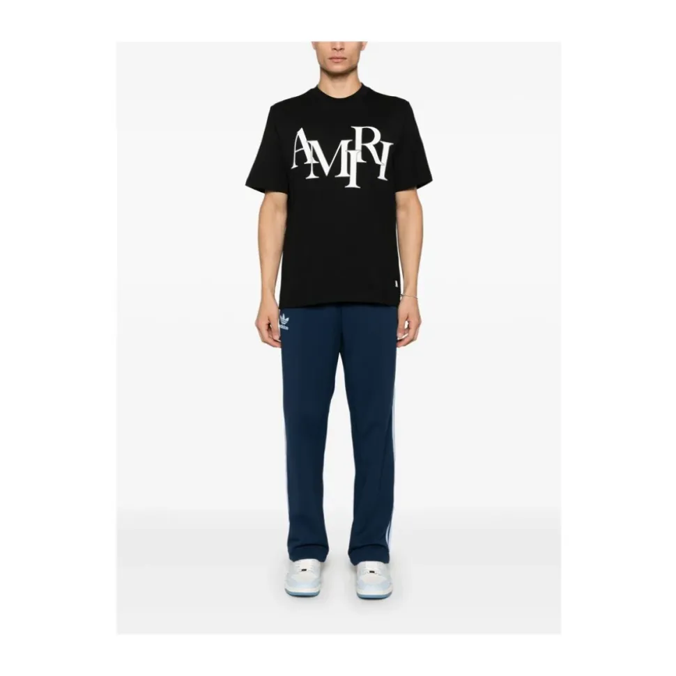 T-shirt con Logo Scaglionato
