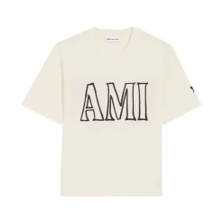 T-shirt Girocollo con Stampa Davanti e Dietro