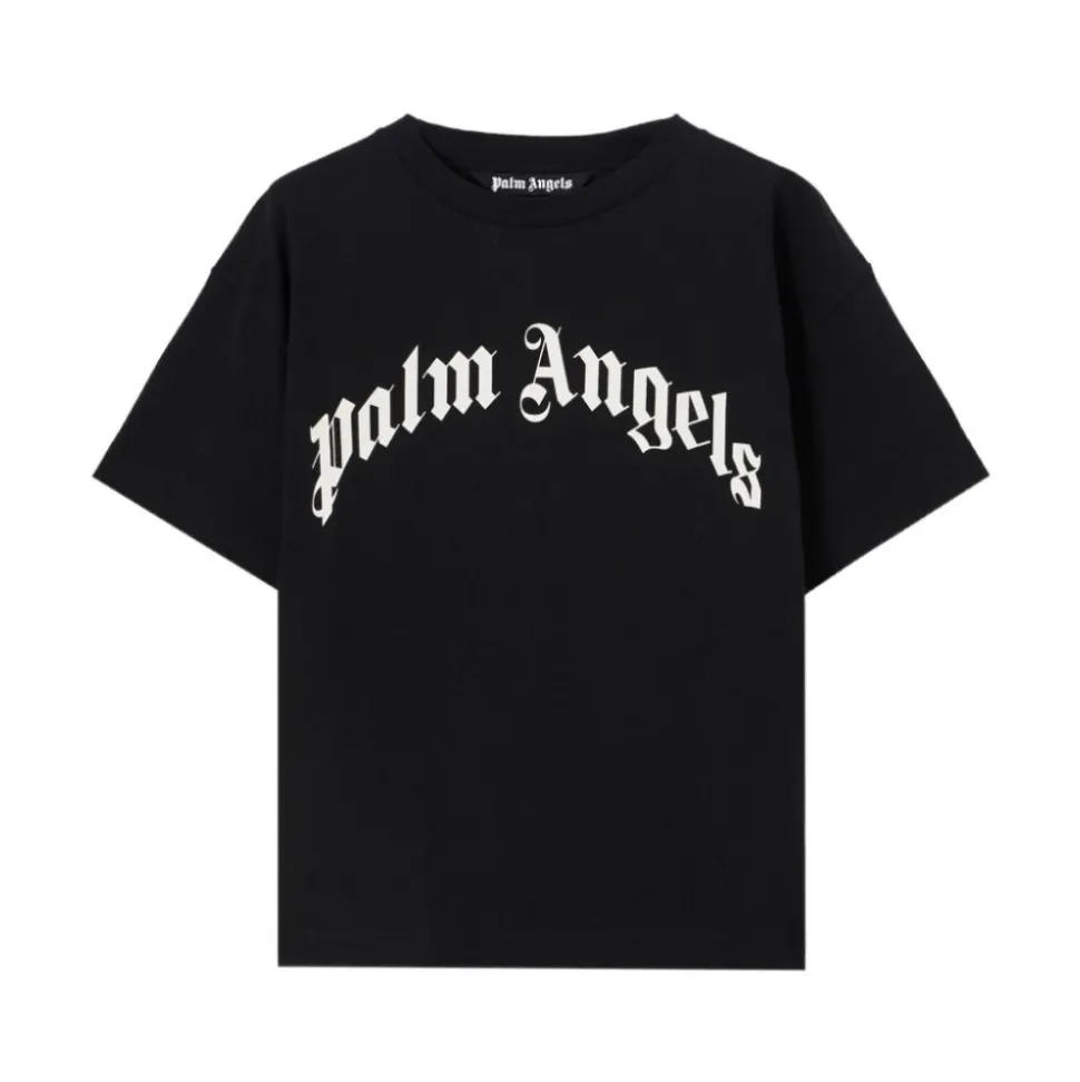 T-shirt girocollo mezza manica con logo