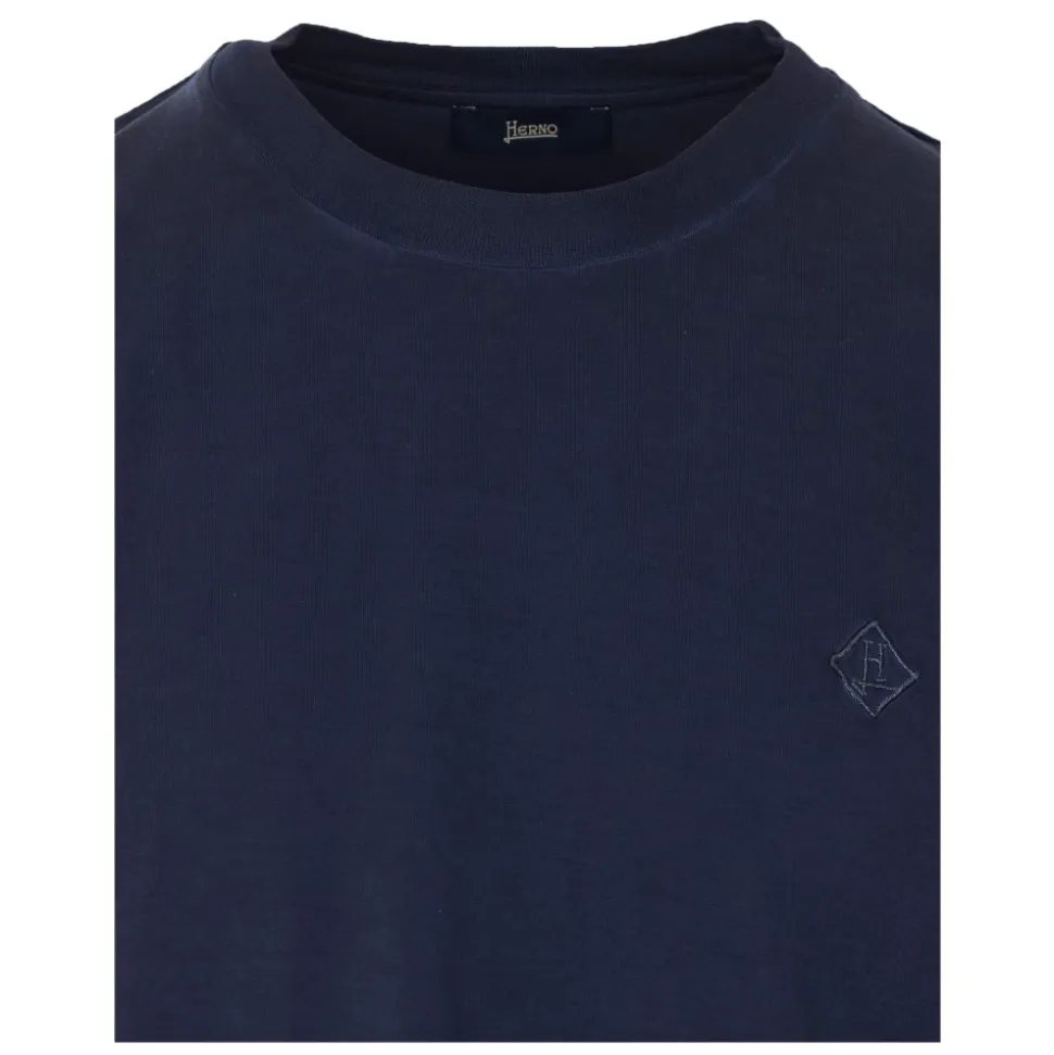 T-shirt in cotone con logo ricamato