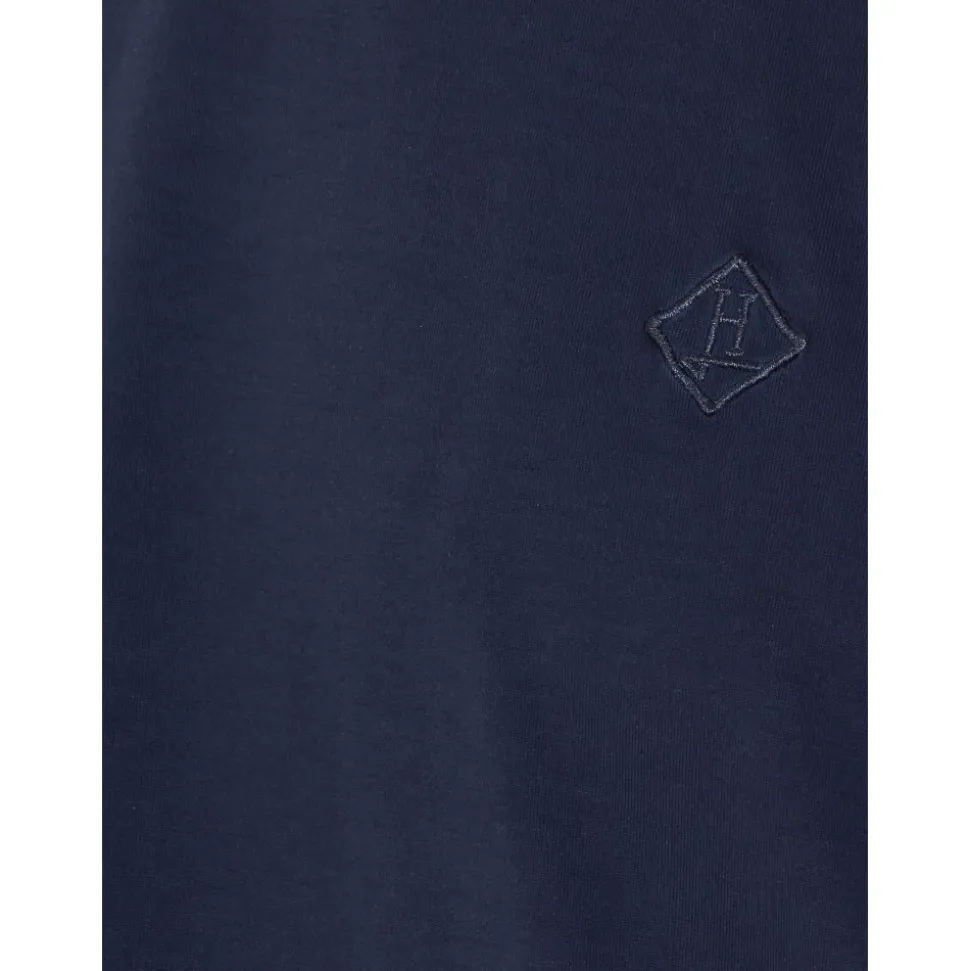 T-shirt in cotone con logo ricamato