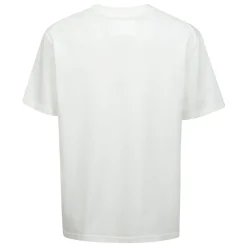 T-shirt in cotone con stampa logo e girocollo