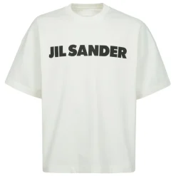 T-shirt in cotone con stampa logo e girocollo