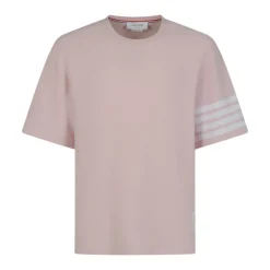 T-shirt manica corta in piqué testurizzato con 4 Bar Eng