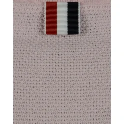 T-shirt manica corta in piqué testurizzato con 4 Bar Eng