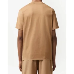 T-shirt marrone cammello con logo
