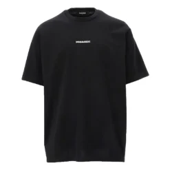 T-shirt Nera in Cotone