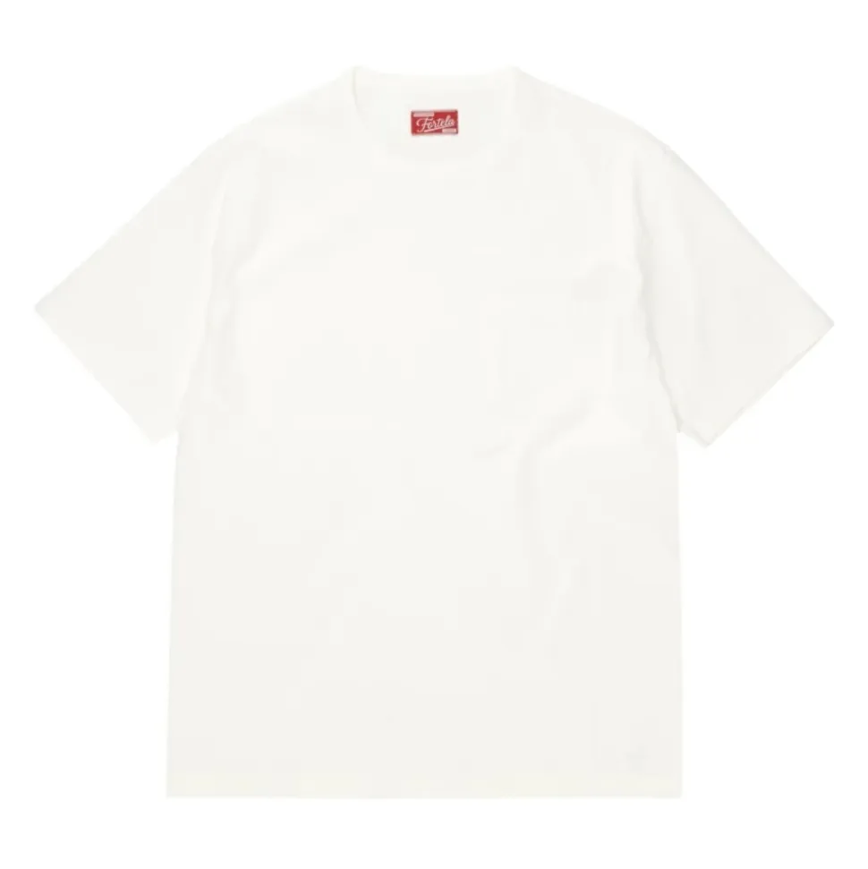Tubejp T-Shirt con Taschino in Cotone White