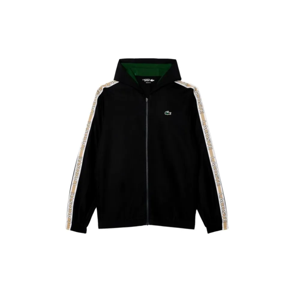 Tuta da tennis nera a righe con logo