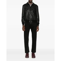 49521-U Collared Leather Jacket