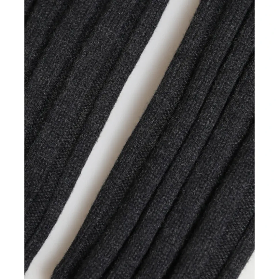 Virgin Wool Knitted Fingerless Gloves