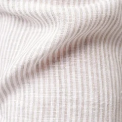 XACUS Camicia Uomo Puro Lino 41212005 Rigata Colore Sabbia