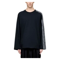 Y-3 Raw Edge 3 Stripes Long Sleeve T-Shirt