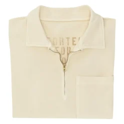 Yale Felpa in Jersey Garzato con Colletto e Zip Corda