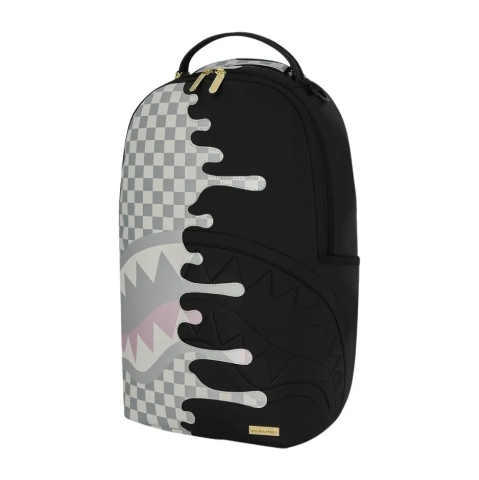 Zaino Cream Check Side Drip
