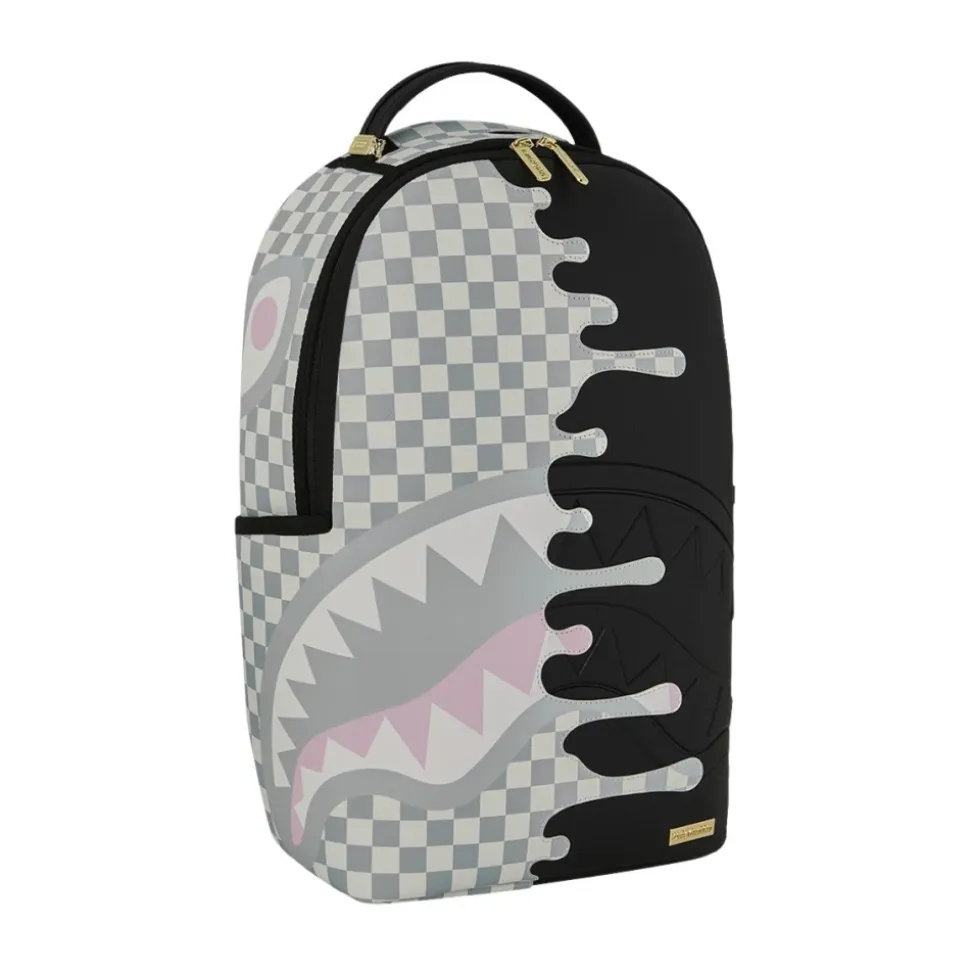 Zaino Cream Check Side Drip