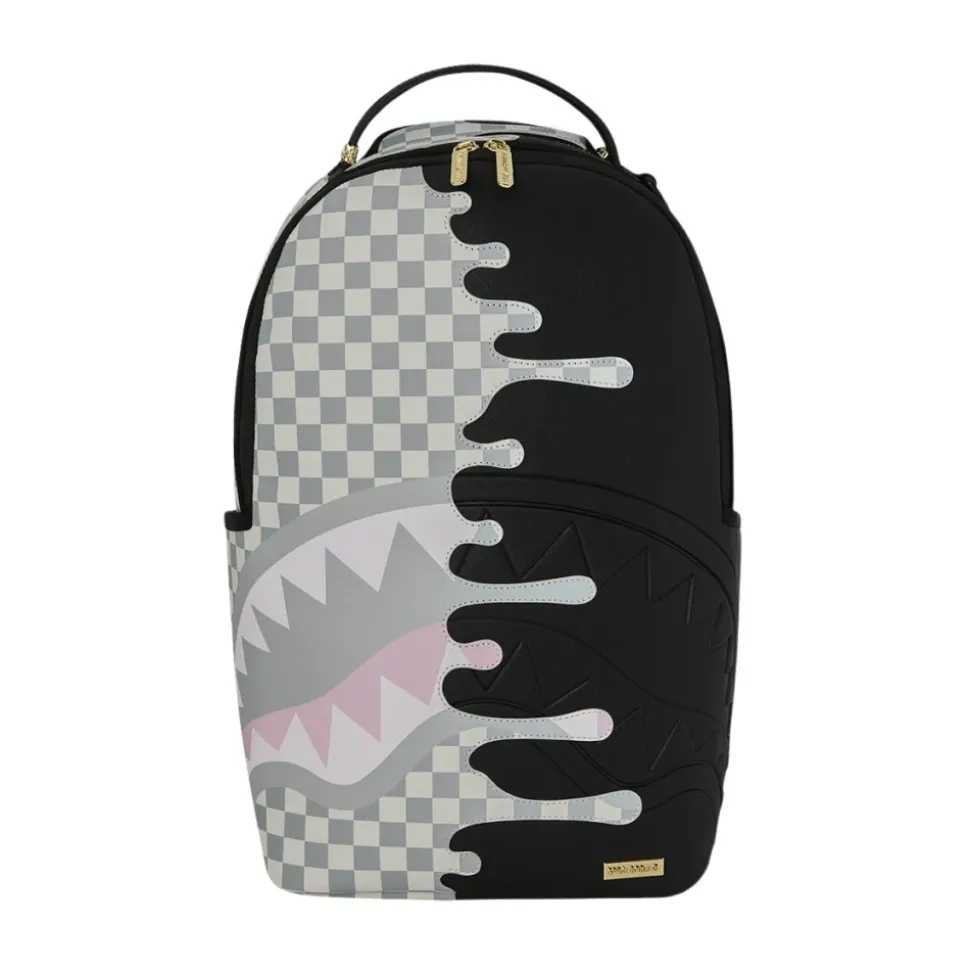 Zaino Cream Check Side Drip
