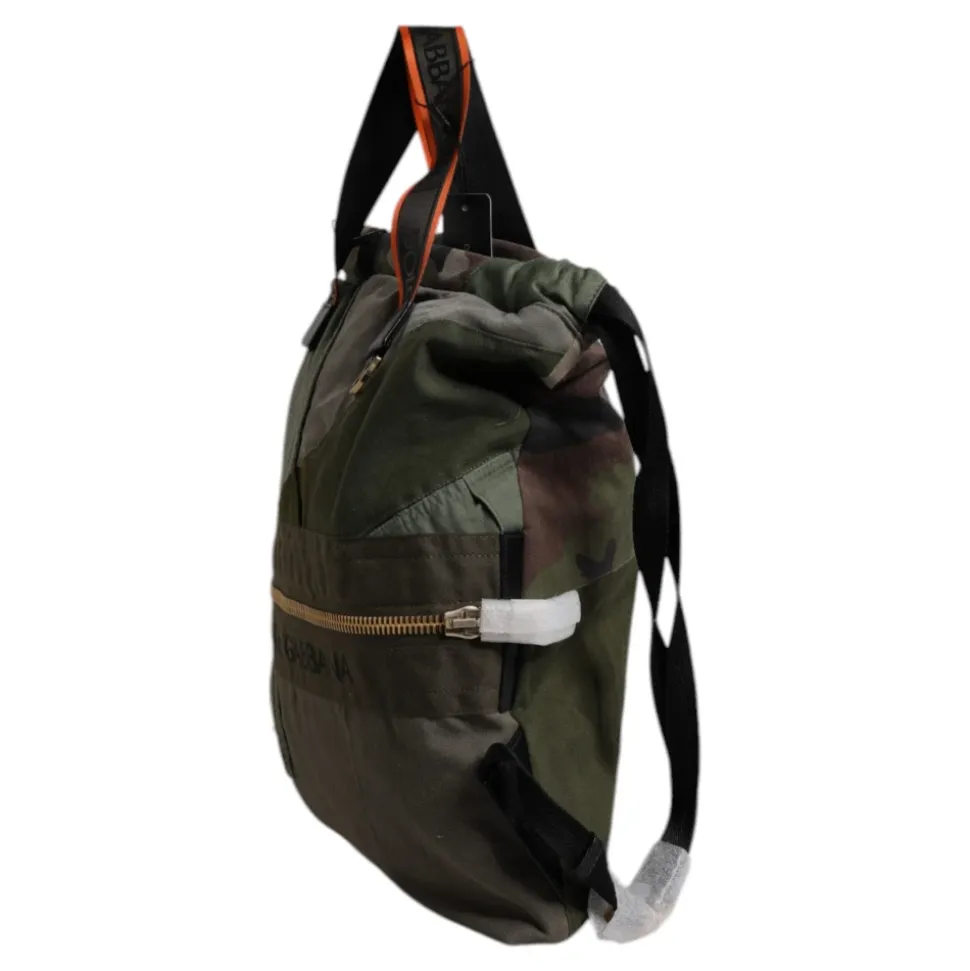 Zaino Rucksack Patchwork Verde Militare