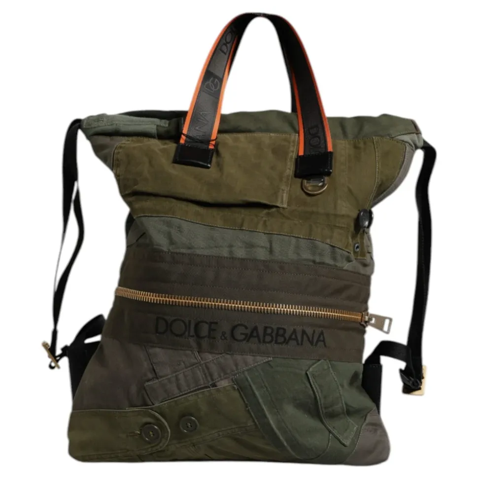 Zaino Rucksack Patchwork Verde Militare