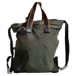 Zaino Rucksack Patchwork Verde Militare