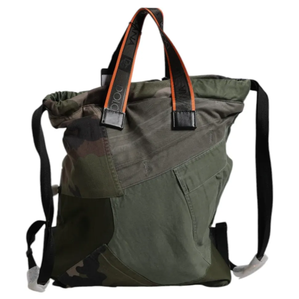 Zaino Rucksack Patchwork Verde Militare